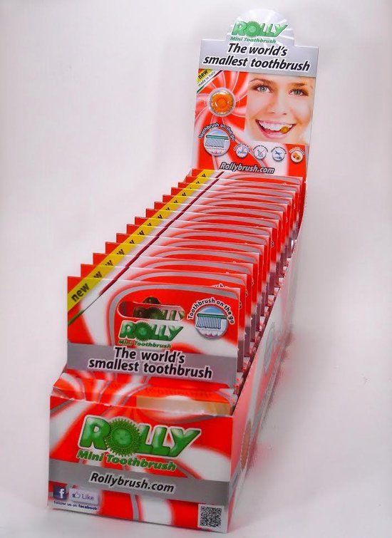 Bakken kapitalisme wij Rolly Brush wegwerp tandenborstel. Perzik aroma. Dispenser met 15  verpakkingen met een... | bol.com