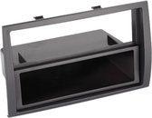 2-DIN Paneel met aflegbakje. Citroen / Fiat / Peugeot Kleur: Zwart