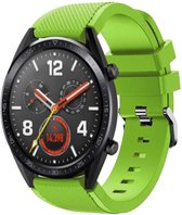 Siliconen Smartwatch bandje - Geschikt voor  Huawei Watch GT siliconen bandje - lichtgroen - 46mm - Horlogeband / Polsband / Armband