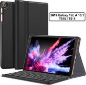 Samsung Galaxy Tab A 10.1 2019 SM-T510 SM-T515 Hoesje Bluetooth Toetsenbord Hoes Zwart