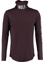 Pure White lange stevige zachte bordeaux longsleeve - valt 1 maat kleiner - maat L