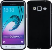 Samsung Galaxy J3 2016 Smartphone Hoesje Tpu Siliconen Case Zwart