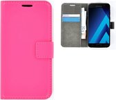 Wallet book style case hoesje voor Samsung Galaxy A5 (2017) - Effen Roze