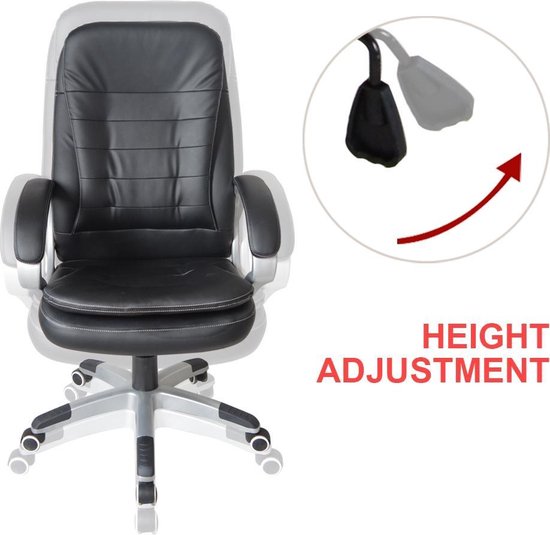 Bureaustoel - directiestoel design - ergonomisch verstelbaar - extra dikke  vulling - zwart | bol.com