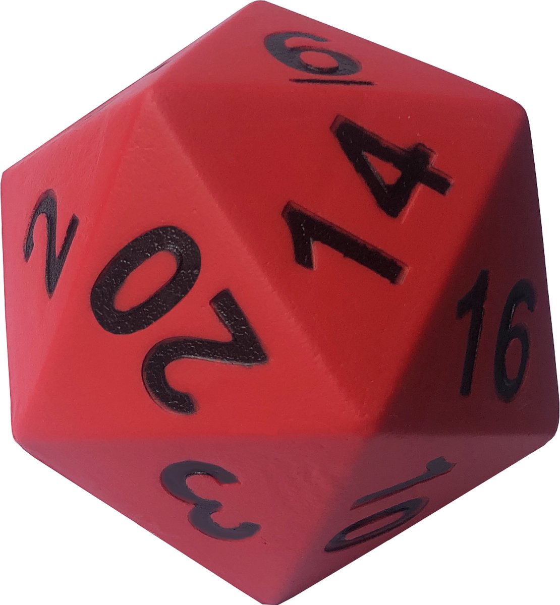 D20 Dobbelsteen - DND Polydice - Dungeons and Dragons - Coated Foam 20-zijdig XL 14 CM