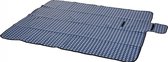 Fleece Picknickkleed - 130 x 150 cm Picnic blanket - grijs wit geruit