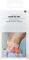Doe-het-zelf hobbypakket Steentjessteek | DIY-Set Brick Stitch - Maak je eigen Armband met Peyote Rijgtechniek - love