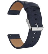 Bandje Leather Blue geschikt voor Fitbit Versa (Lite)