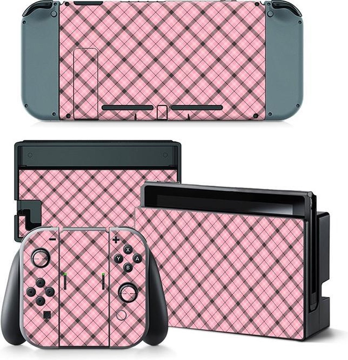 Diagonal | Nintendo Switch Console skin | Switch console en controller stickers