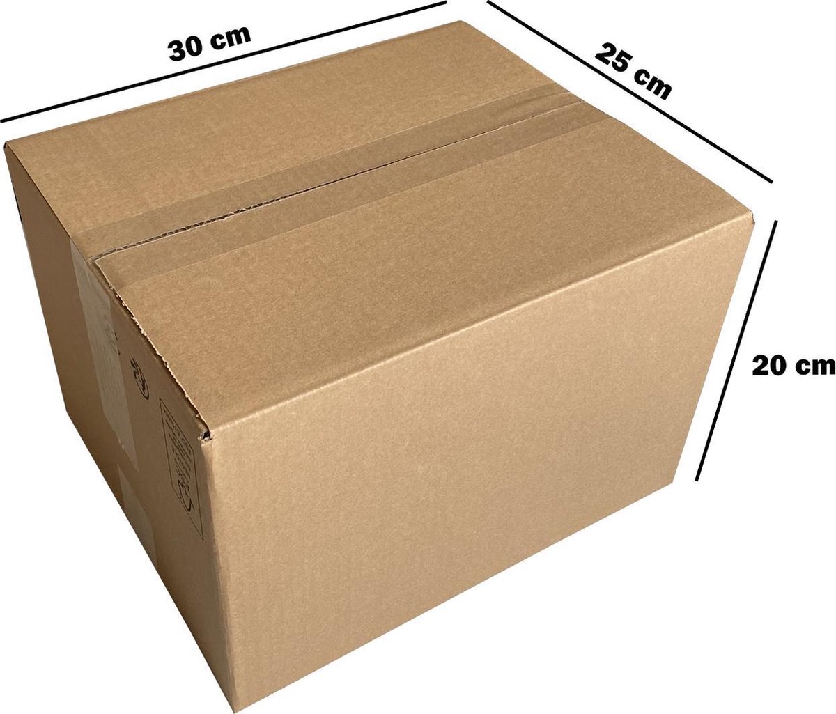 Lot de 25 boîtes d’envois en carton kraft Marron 24 x 16 x 4,5 cm 
