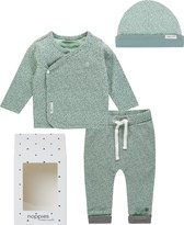 Noppies Unisex Cadeauset (3delig) Mutsje, Shirt en Broekje Mint Grijs - Maat 44