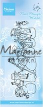 Stempel - Clear stamps - Marianne Design - Tiny's border snowmen - TC0869