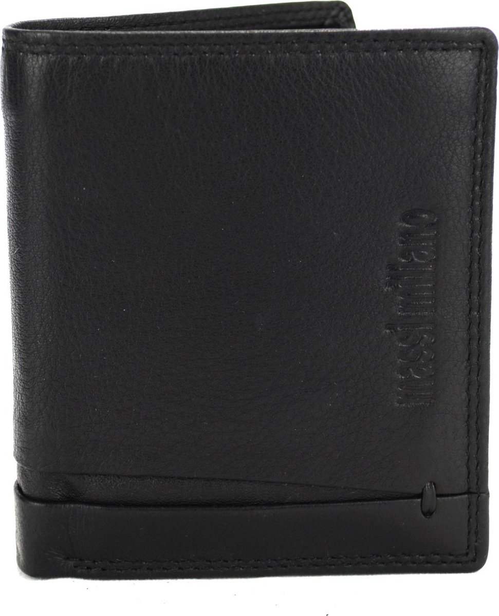 Massi Miliano  Portemonnee  unisex Leder  Zwart  8X1x10 Cm (RG-9094-6)