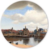 Wooncirkel - Gezicht op Delft - Johannes Vermeer (⌀ 40cm)