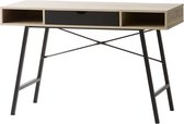 Design Bureau met laden zwart/eiken 49x120cm