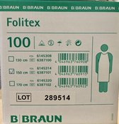 Folitex wegwerp schort - 150 cm