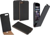 iPhone SE (2020) hoes Lederlook Flip case Cover hoesje Zwart Pearlycase