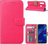 Bookcase Geschikt voor: Huawei P Smart 2019 - Roze - portemonnee hoesje