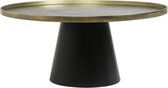 Table Basse Ronde Popeta Light & Living - Bronze Antique / Noir - Ø75 x 35cm