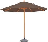 Tradewinds Classic Parasol - hout (eucalyptus) - rond Ø 3,2m - grote parasol - Taupe