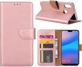 Huawei P20 Lite (2018) - Bookcase Rose Goud - portemonee hoesje