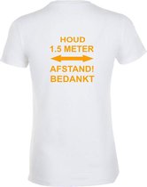 T-Shirt - 1.5 meter afstand - Neon Oranje - Large - Dames