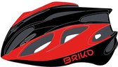 Briko Fietshelm Race unisex Zwart Rood - Kiso Bike Helmet Shiny Black Red - M