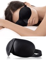 Slaapmasker - Oogkapje - Oogmasker - Verstelbaar Oog Masker - Blinddoek - Nachtmasker : Zwart
