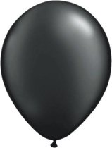 100x Qualatex ballonnen metallic zwart