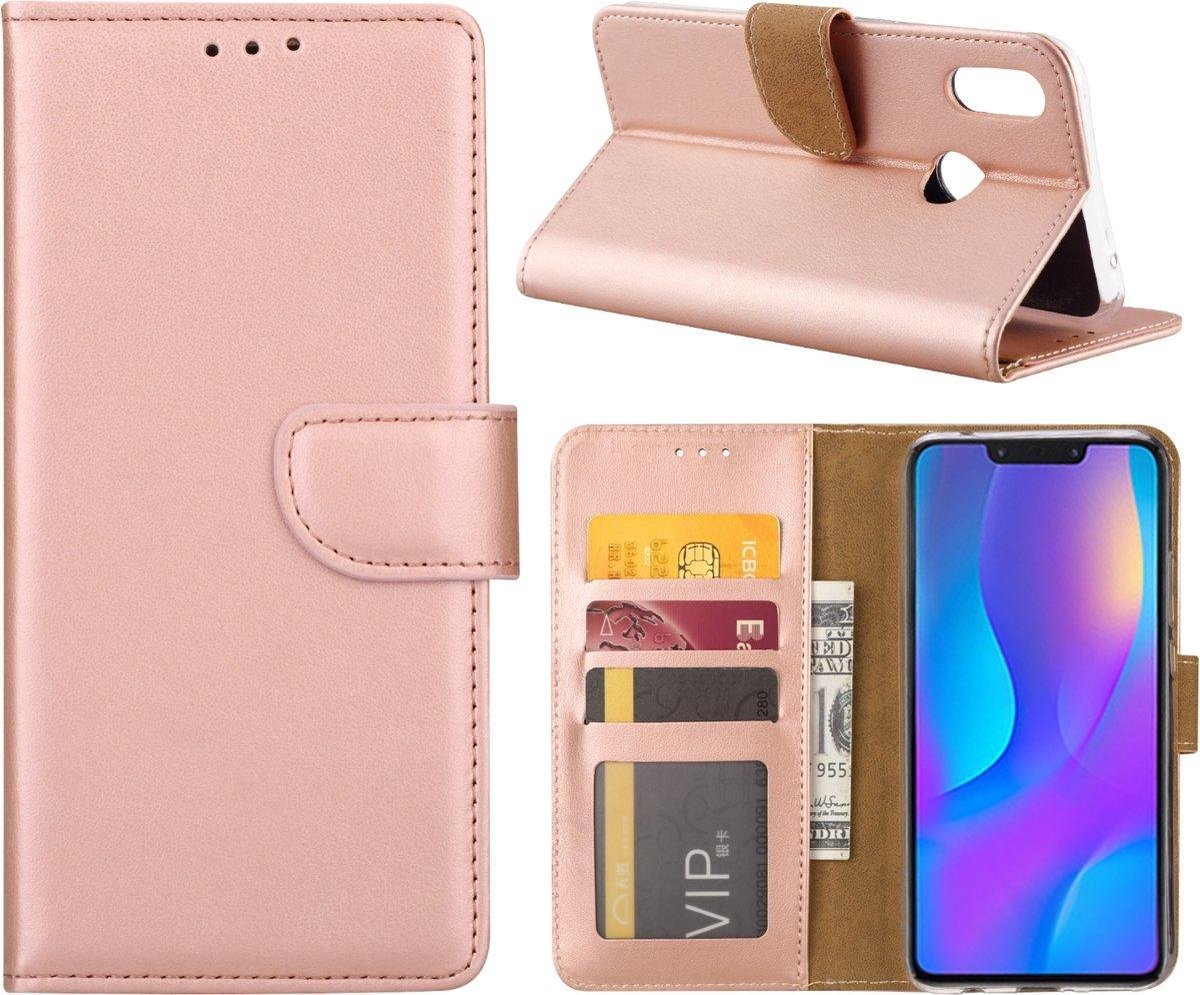 Huawei P Smart Plus 2018 - Bookcase Rose Goud - portemonee hoesje