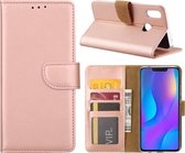 Bookcase Geschikt voor: Huawei P Smart Plus 2018 - Rose Goud - portemonee hoesje