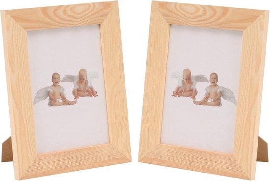 2x DIY houten fotolijstjes 17,5 x 22,5 cm - Hobbymateriaal/knutselmateriaal  -... | bol.com