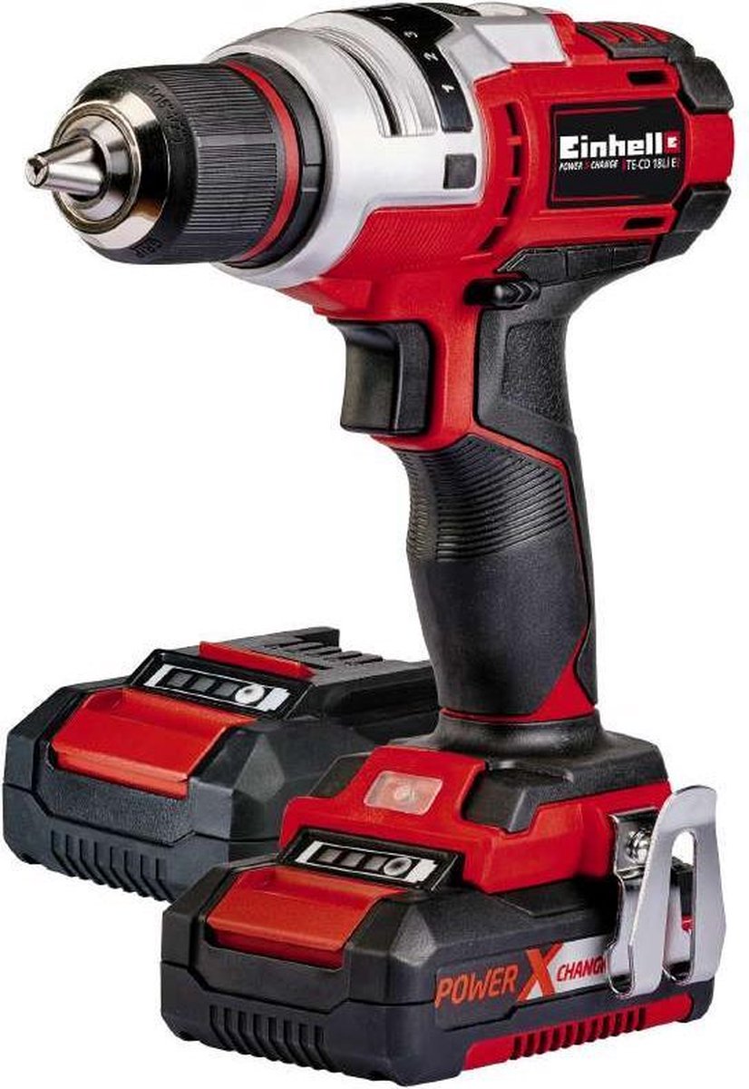 Einhell TE-CD 18 Li-i BL Kit Berbequim De Impacto Sem Fios 2 Baterias 18v Carregador Mala