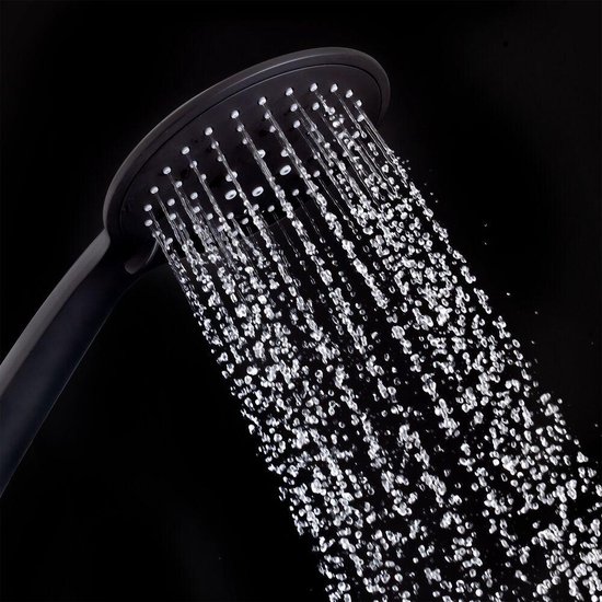 Tiger Twiss Doucheset - Regendouche Ø 30 cm - Handdouche Ø 12 cm - Met thermostaatkraan - 3 standen - Mat zwart