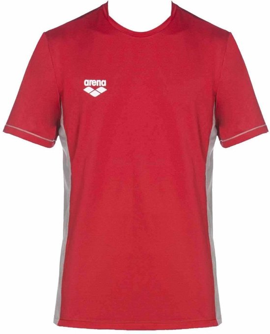 T-Shirt Arena Te Tech Unisex – Maglietta A Maniche Corte Con Pannelli Laterali A Contrasto, Traspirante, Colore Nero/Mélange, Taglia S - 5