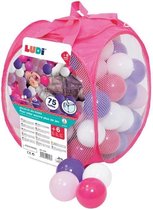 Ballenbak ballen 75 stuks 6 cm roze/paars/wit