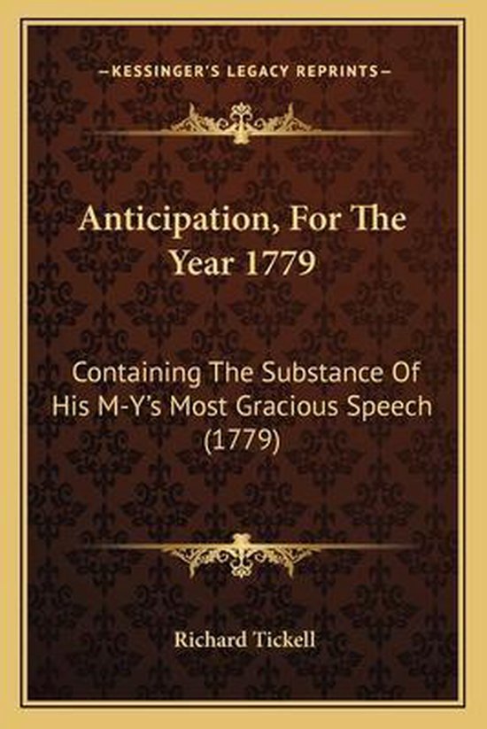 Anticipation, for the Year 1779 - cover