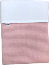 Art Textiel - Wiegdeken - Wafel - Licht Roze/Wit