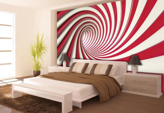 Rouge | Photomural blanc, revêtement mural