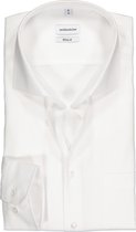Seidensticker regular fit overhemd - wit fijn Oxford - Strijkvrij - Boordmaat: 42