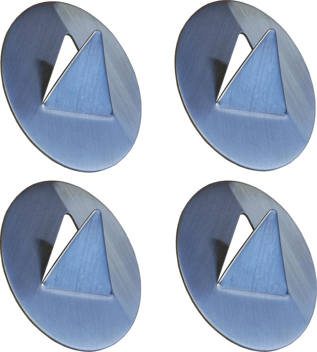 Zelfklevende Haakjes - Handdoekhaakjes rond - RVS - 60 mm - 4 stuks