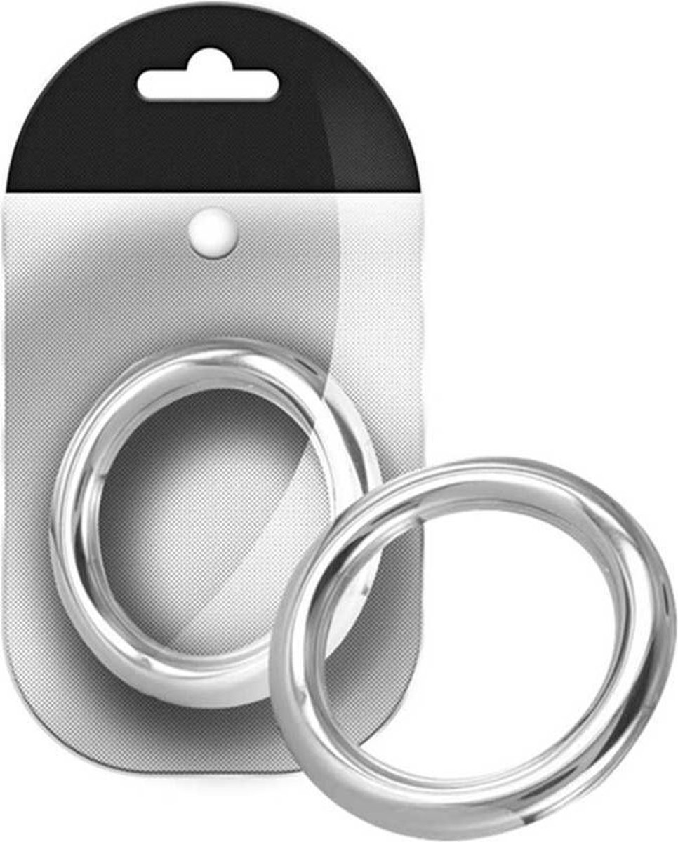 Black Label - Ronde Cockring - RVS - 10 mm breed 50 mm