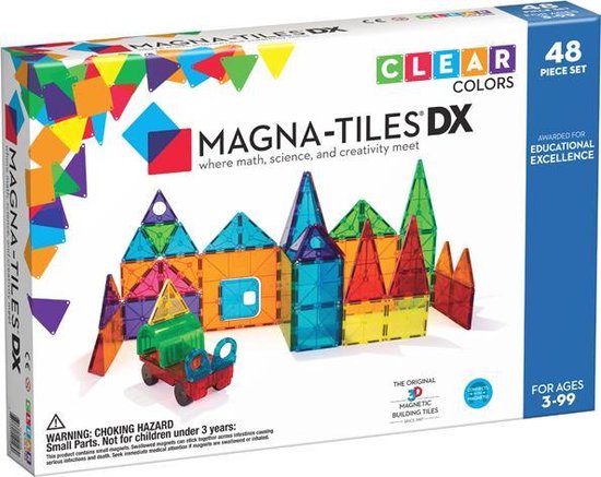 Magna-tiles Clear Colors DX 48 deluxe set