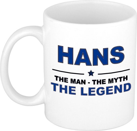 Nom cadeau Hans - L'homme, le mythe la légende tasse à café / tasse 300 ml  - nom /... | bol