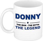 Donny The man, The myth the legend cadeau koffie mok / thee beker 300 ml