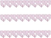 3x stuks roze papieren hartjes thema slingers van 6 meter - Feestartikelen/versiering
