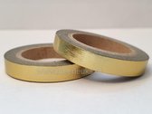 Washi Tape Foil Goud - 2 rollen - 10 meter x  7.5  mm. Masking Tape Gold