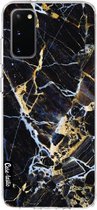 Casetastic Samsung Galaxy S20 4G/5G Hoesje - Softcover Hoesje met Design - Black Gold Marble Print