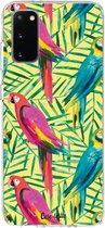 Casetastic Samsung Galaxy S20 4G/5G Hoesje - Softcover Hoesje met Design - Tropical Parrots Print