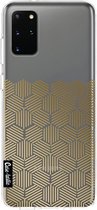 Casetastic Samsung Galaxy S20 Plus 4G/5G Hoesje - Softcover Hoesje met Design - Golden Hexagons Print